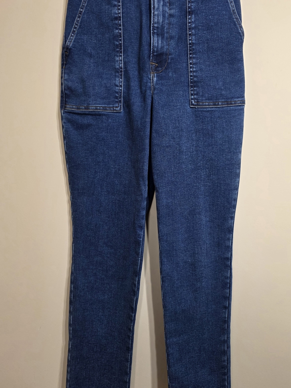 Good American NWT $199 Denim Utility Jumpsuit Indigo Wash Size Medium - Picture 7 of 12
